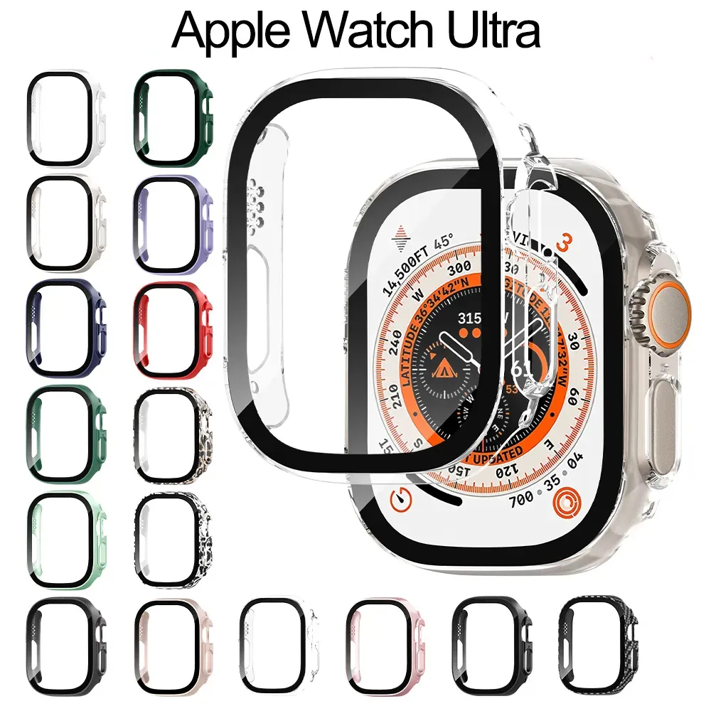 Apple Watch Ultra 49mm Case PC All-Around Bumper+Screen Protector Tempector Glass IWATCH ULTRA 49mmカバーのガラス+ケース