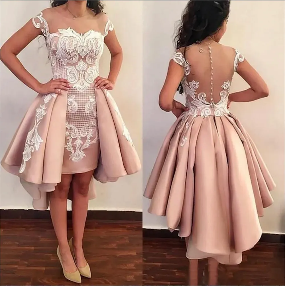 2023 Шампанское розовое совок платье Homecoming Dress Коктейльное платье для вечеринки кружев