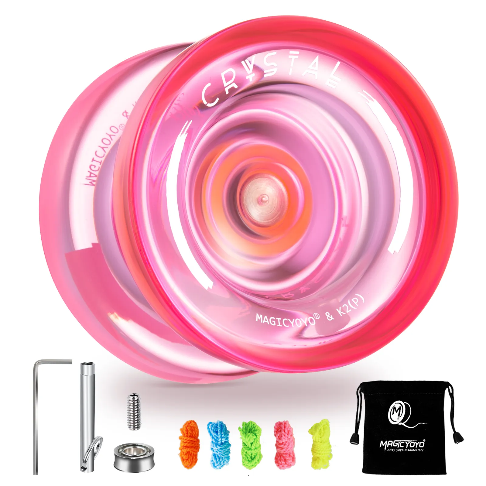 Yoyo MAGICYOYO Responsive Crystal YoYo K2 Plastic Yo for Kids Beginner Replacement Unresponsive Bearing for Advancer 230807