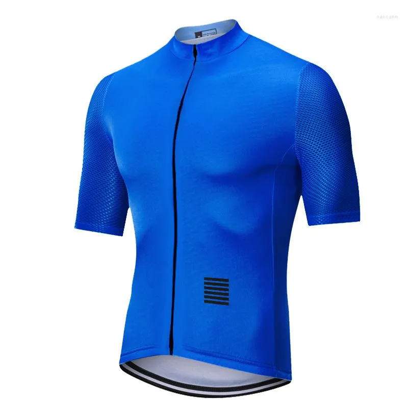 Racing Jackets Strvav 2023 Pro Team Summer Men Cycling Jersey Klädercykelcykel Downhill Betecknable Quick Dry Reflective Shirt Short