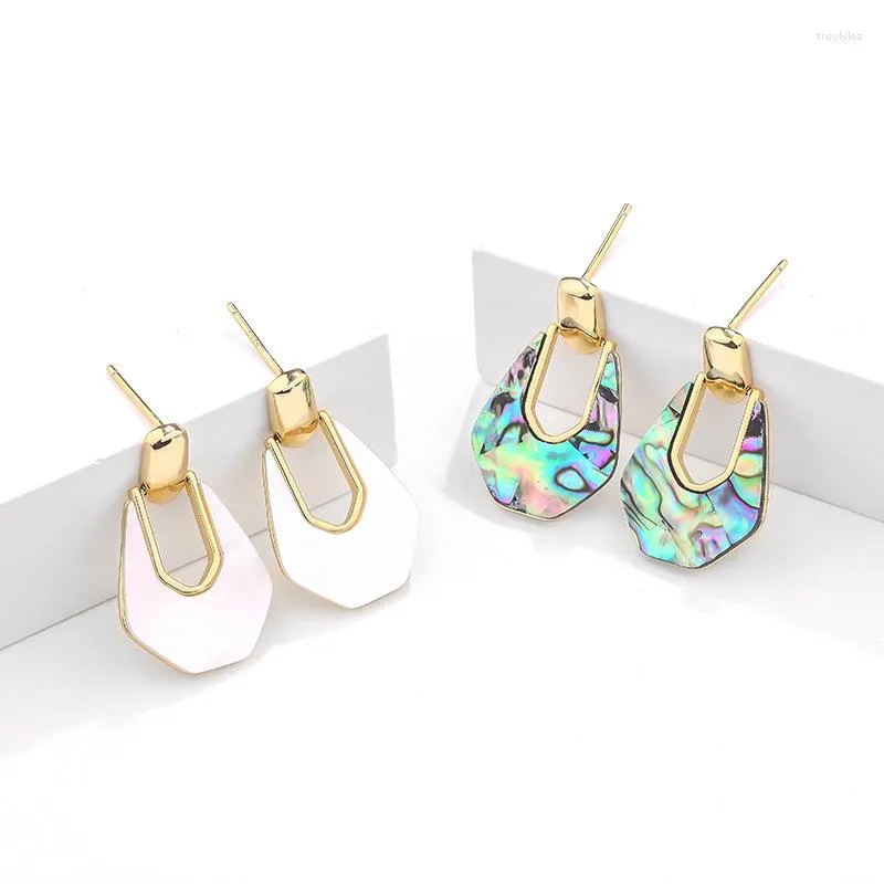 Boucles d'oreilles à tige sylvologie véritable 925 en argent Sterling coloré coquille d'ormeau pour les femmes élégant luxe boucle d'oreille esthétique bijoux cadeau