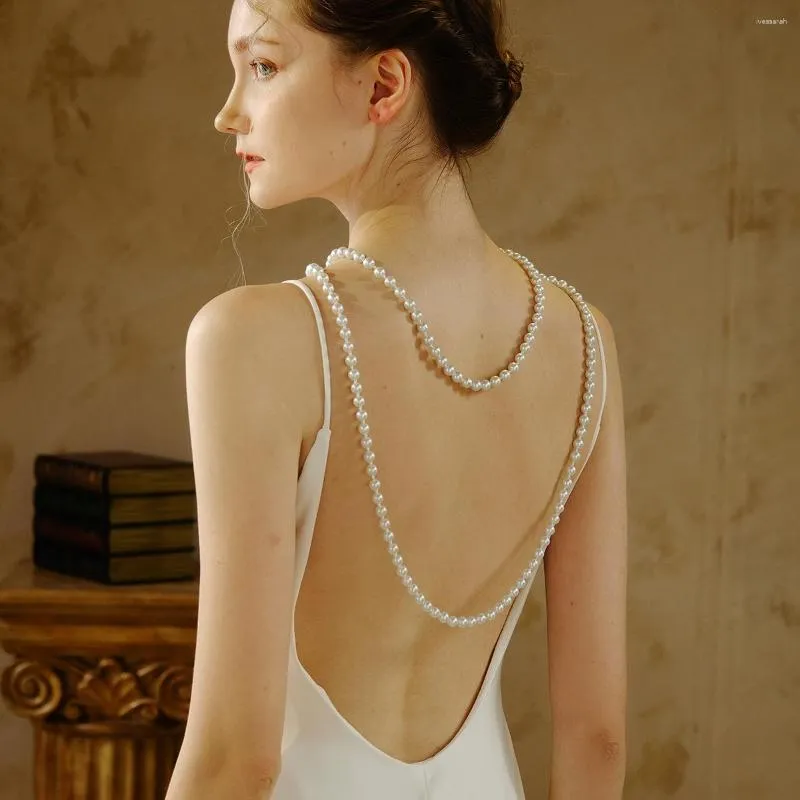 Choker Vintage Style Prosty 67cm Pearl Chain Naszyjnik dla kobiet Wedding Love Shell Wiselant Fashion Biżuteria Hurtowa