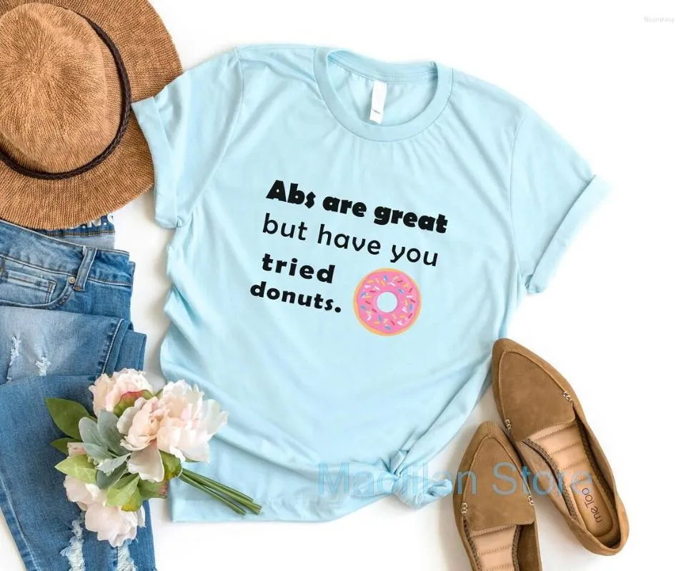As camisetas femininas Abs são ótimas, mas você já experimentou camisetas femininas com desenhos gráficos Tumblr camiseta com provérbios para mulheres engraçadas