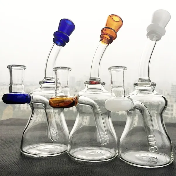 narghilè mini beaker bong bong in vetro verde con inline perc Dab Rig Water Pipes Wax Oil Rigs Small Bubbler