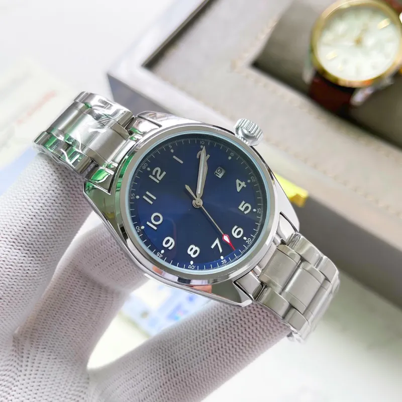 Wysokiej jakości sportowy designerka zegarków męskich 40 mm 316 Solidna stal z kryształowym szklanym lustrem zegarek Wodoodporne zegarek dla kobiet luksusowy prezent