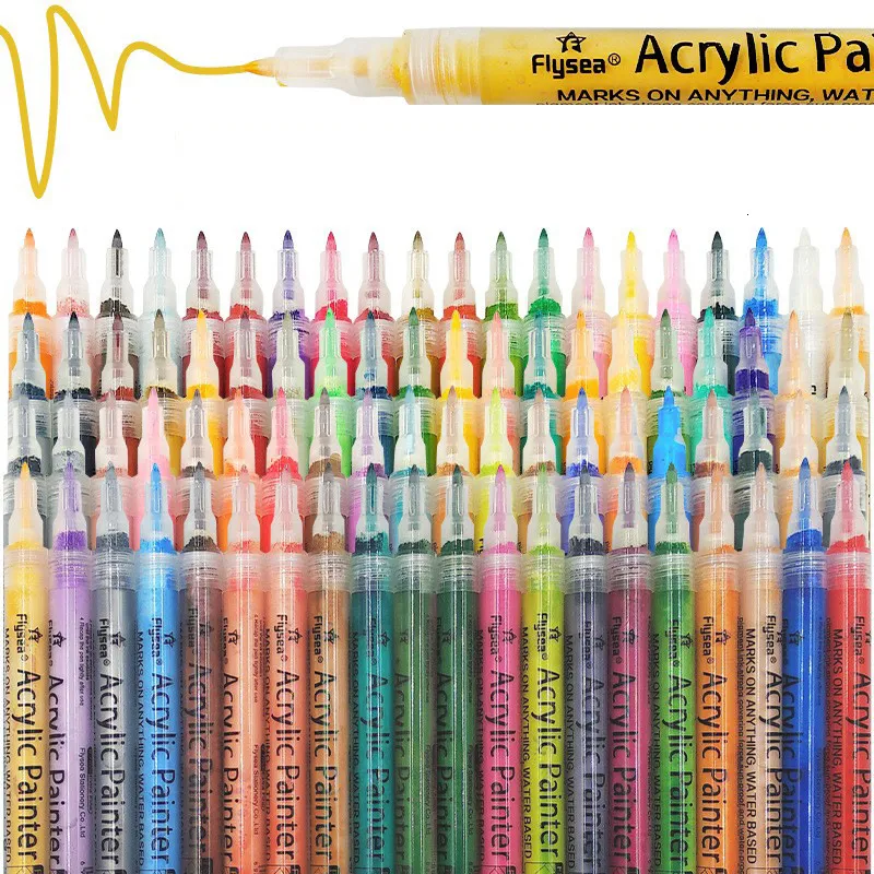 Painting Pens Premium Acrylic Paint Marker Long Lasting with Extra Fine and Medium Tip Art Markers Set for Rock Wood 230807