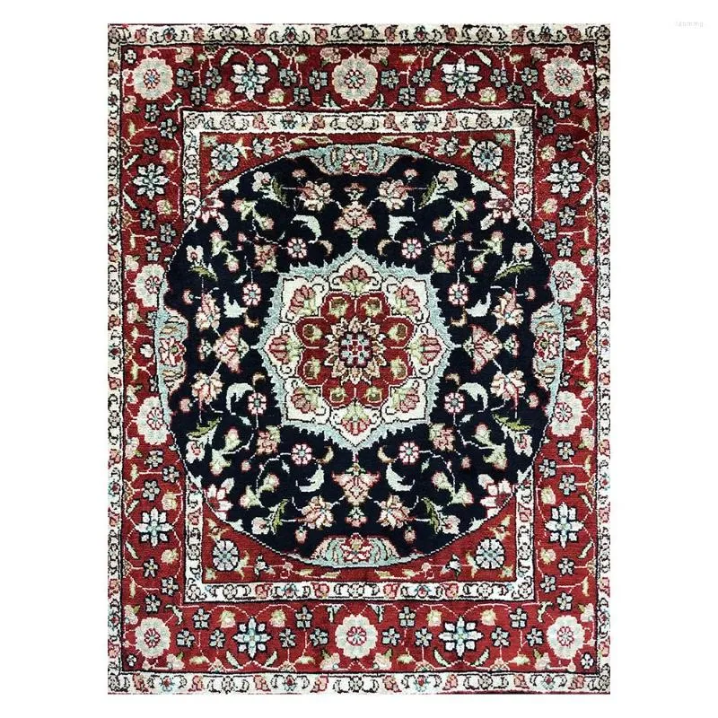 Carpets Oriental Carpet All Hand Knotted Silk Rug Home Decation Size 1.5'X2'