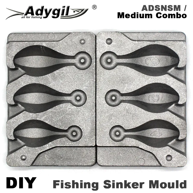 DIY Fishing Sinker Mould Kit Adygil Snapper Sinker Mould, 112g/140g/168g,  Cavity Combo Make Your Own Fishing Weights!