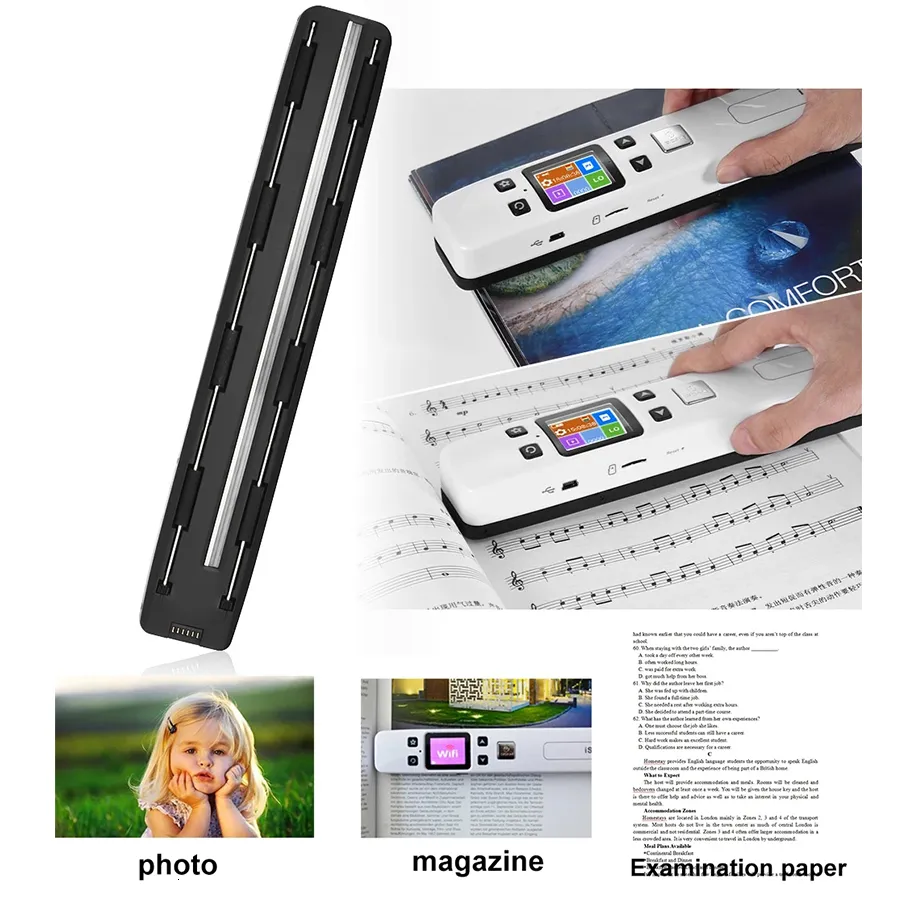 Scanners A4 Mini Iscan Portable Document Images Po Scanner WiFi
