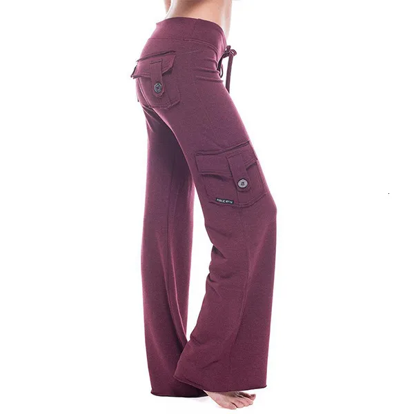 Vrouwen s Broek s Drop Cargo Vrouwen Sterke Elastische Wijde Pijpen Broek Vrouwelijke Zachte Joggers Sport Trekkoord Rechte Joggingbroek 230808