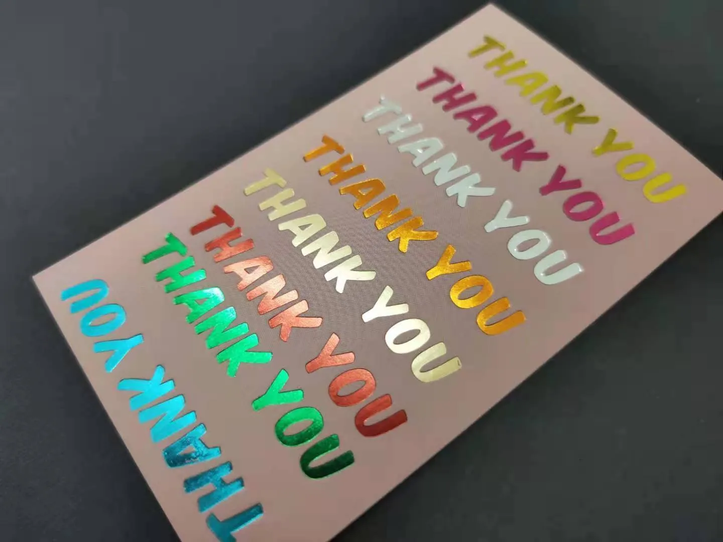 Business Card Files Gold foil stamping Customized Surface laminated matte thank you card business 300g 230808