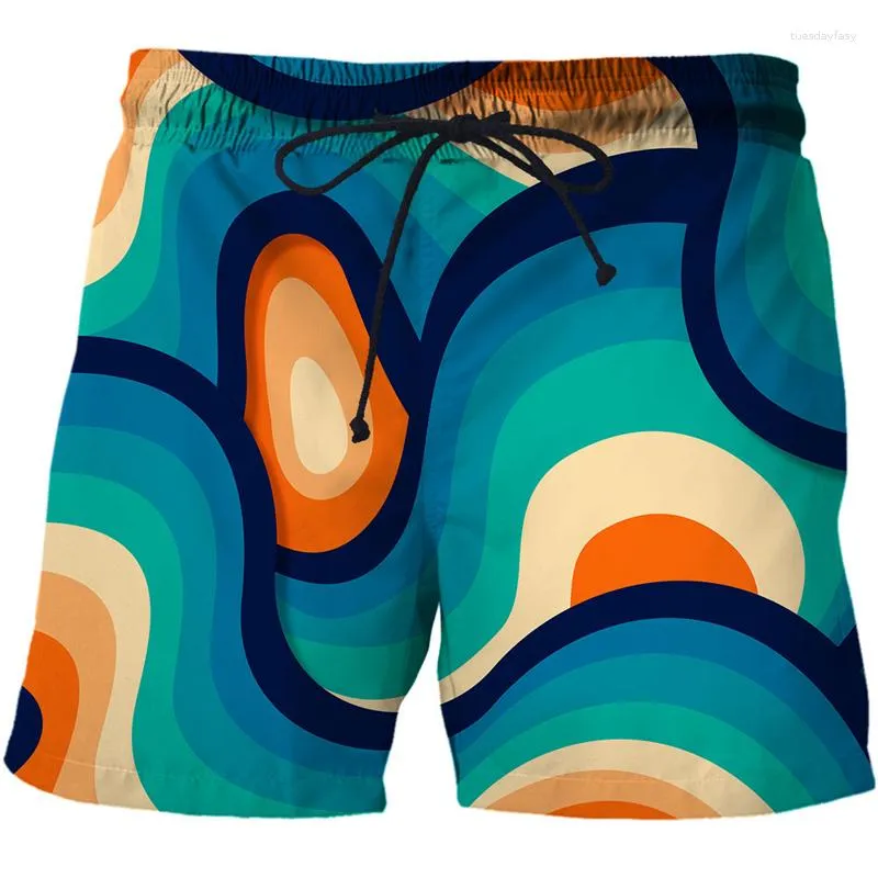 Men's Shorts 2023 Summer Art Painting Casual Beach Swimming Trunks 3D Print Swimwear Men Surf Short Pants Ropa Hombre