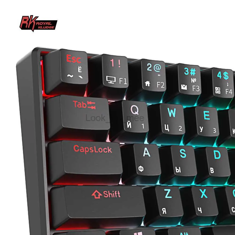 Rk Rk61 Rgb Sans fil / filaire 60% Clavier mécanique compact, 61