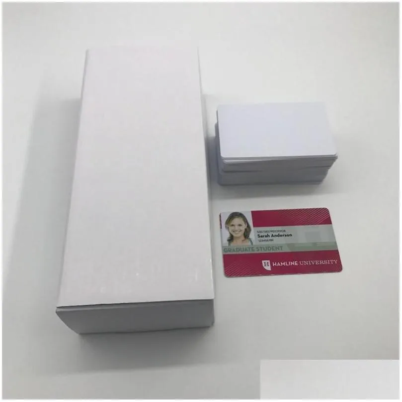 Party Favor DHS Szybki do wydruku pusta sublimacja karta PVC Plastikowa biała identyfikator firmy do promocji karty podarunkowe biurko