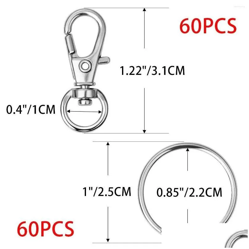 Chaveiros Colhedores Chaveiros Colhedores Swivel Lanyard Snap Hook Metal Fecho Lagosta com Chaveiros Drop Delivery Acessórios de Moda Dhtrs 1EXQ