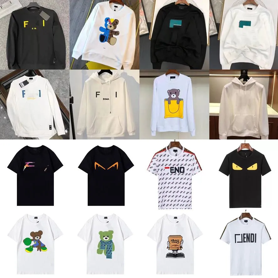 Designers hoodie tröjor män huva kläder homme tryck kvinnor hoodies pullover fendis t skjortor för män tröja korta ärm tees