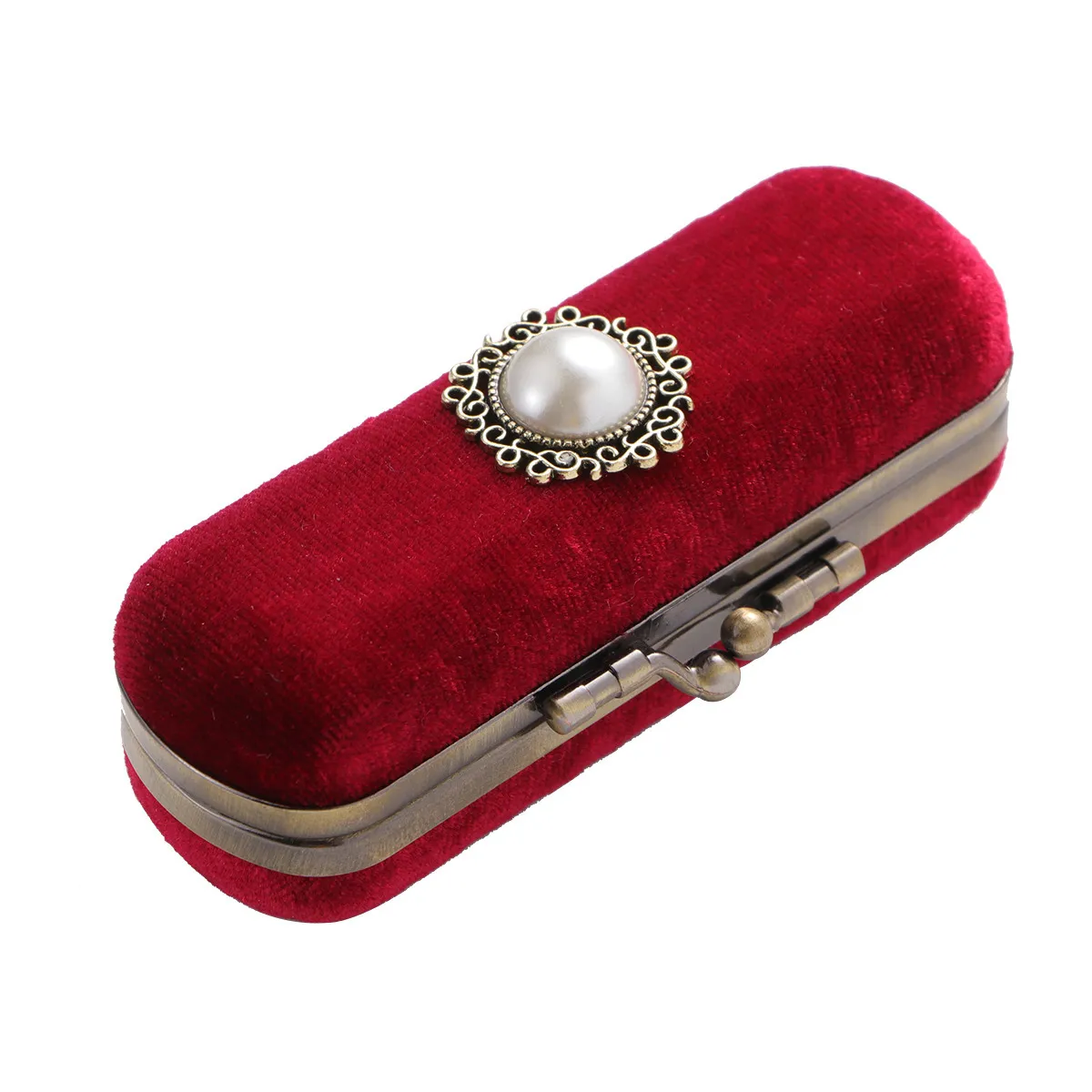 Jewelry Boxes Lipstick Case Vintage Vanity Mirror Makeup Organizer Storage Box Pocket 230808