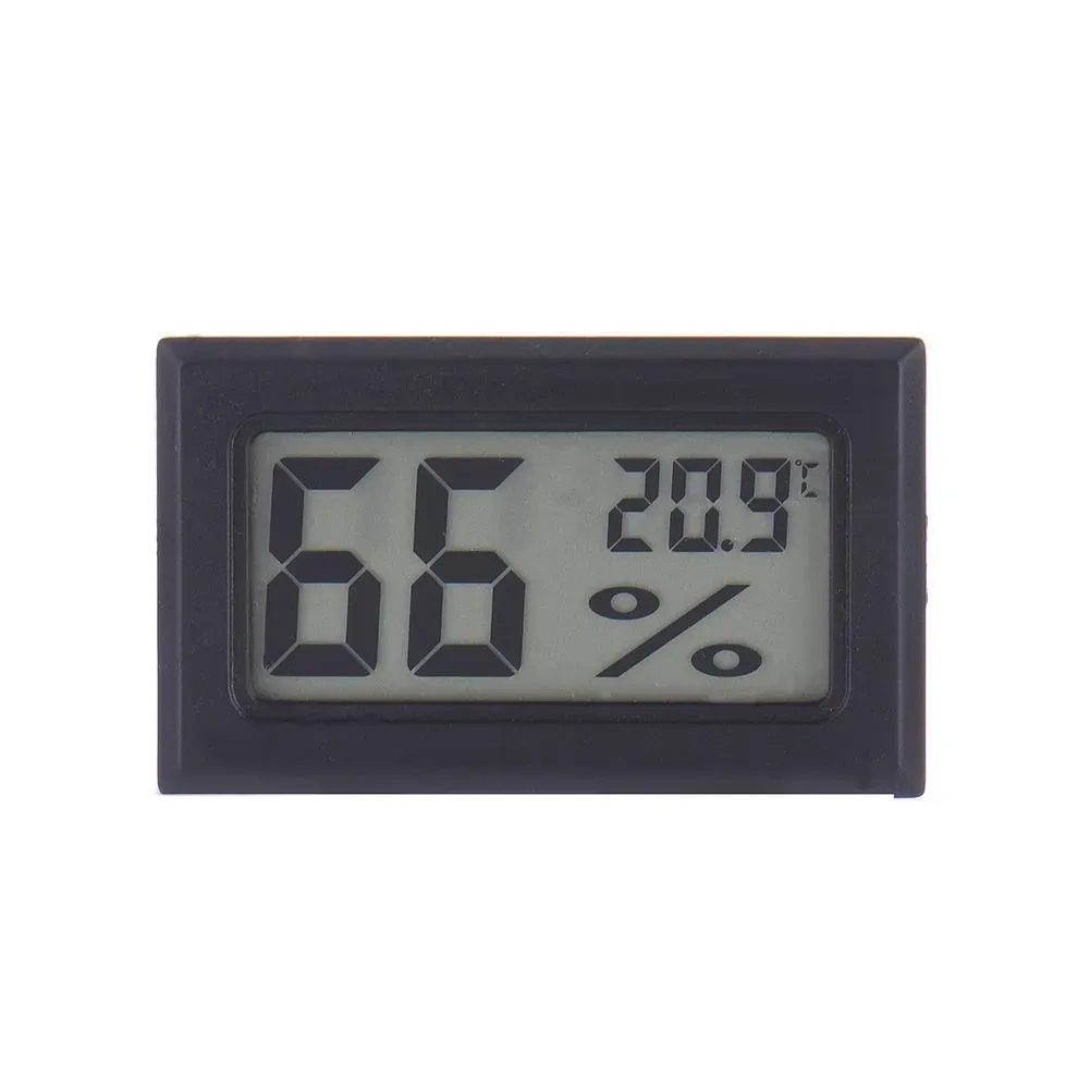 卸売温度機器2021ワイヤレスLCDデジタル屋内温度計ハイグロメーターミニ温度湿度メーターブラックホワイトLL