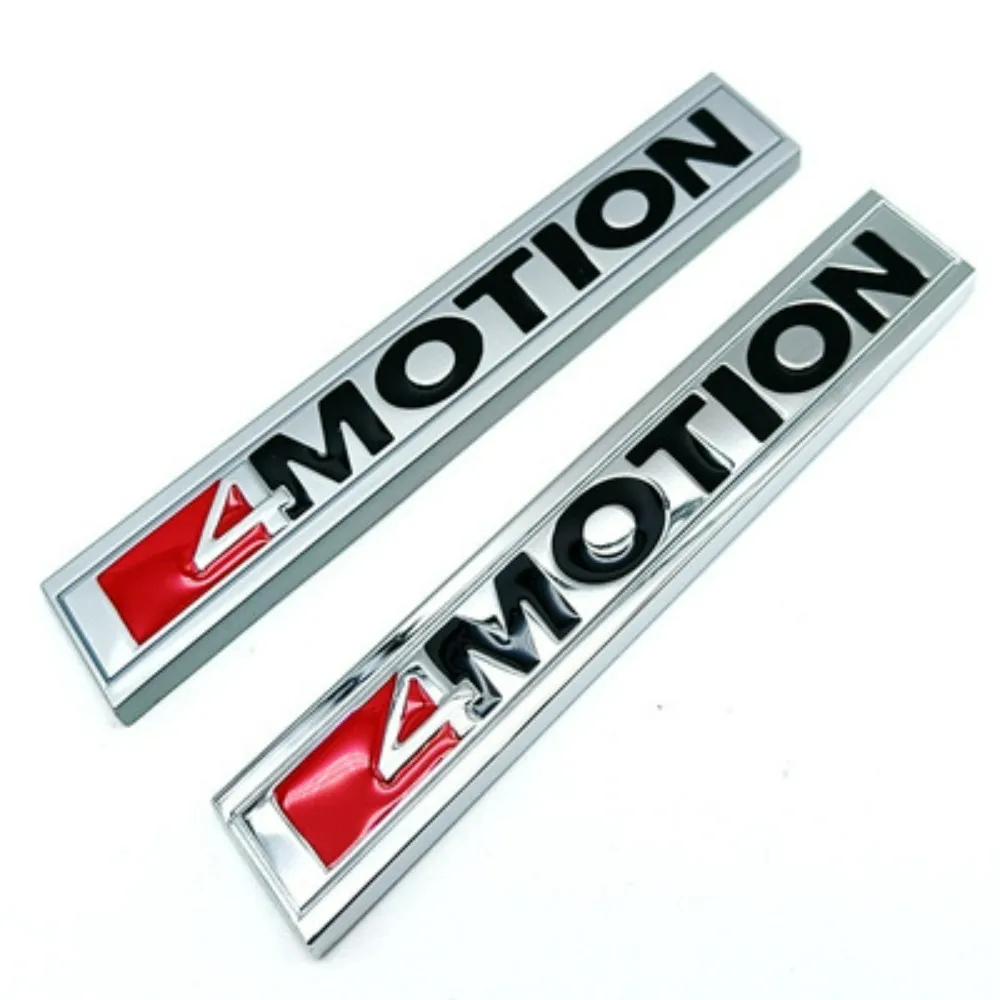 3D Metal 4 MOTION 4motion Sticker Car Rear Trunk Body Emblem Decal for  GOLF Polo Tiguan Jetta Car Styling