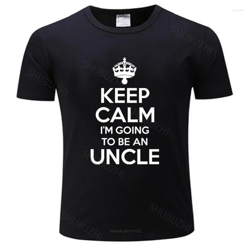 T-shirts pour hommes T-shirt hommes col rond gardez votre calme je vais être un oncle neveu enceinte cadeau arriver Tee-shirt