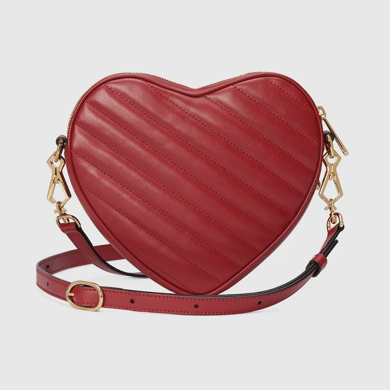 Red heart shaped crossbody bag sale