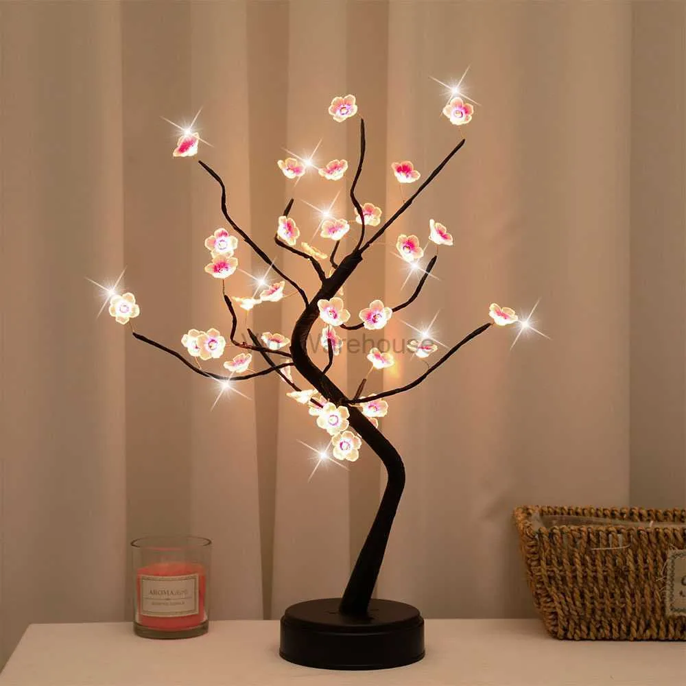 Blossom Desktop Künstliche Warm Touch Dekoration Lampe Weißes Licht Baum  Hause USB/Batterie Kirsche Schalter Bonsai Powered HKD230808 Von 18,14 €