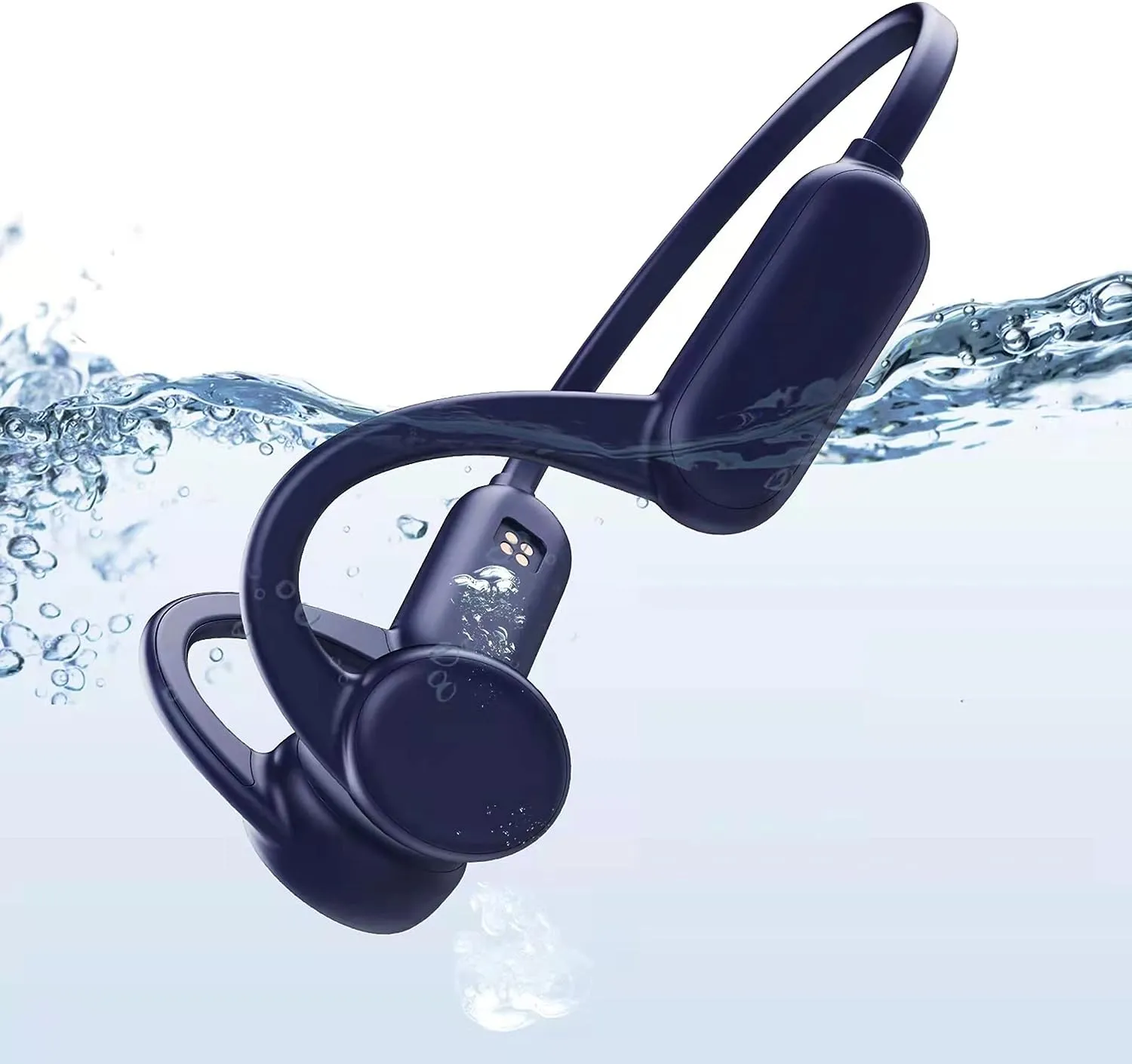 Beengeleidingshoofdtelefoon, ultralichte zwemhoofdtelefoon IP8 waterdichte Bluetooth 5.0 open oor draadloze sportheadset met mp3-speler 8G-geheugen