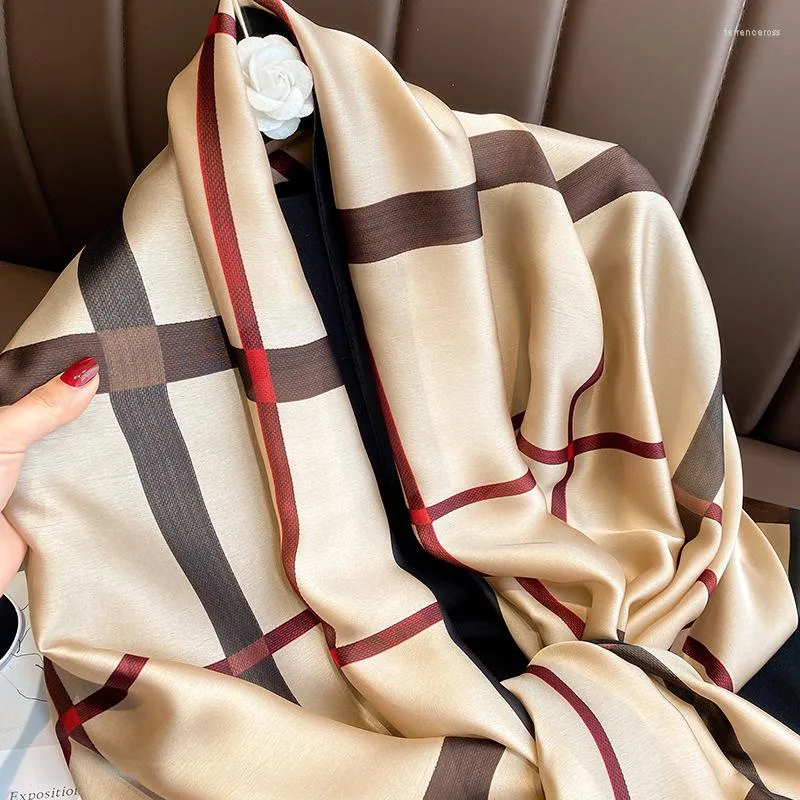 Szaliki jedwabne szalik szal lady koreańska wersja owinięta jedwabie z filtrem filtra przeciwsłoneczna długa dekoracja mody na podróż