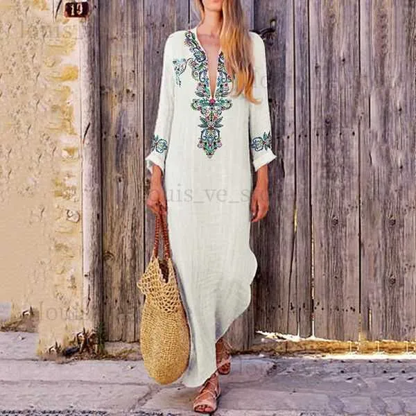 Women Boho Long Maxi Dress Floor-Length Floral Print Summer Chiffon Cotton  Linen Sundress Plus Size 3XL from Dhgate Basic & Casual Dresses - price  10.53