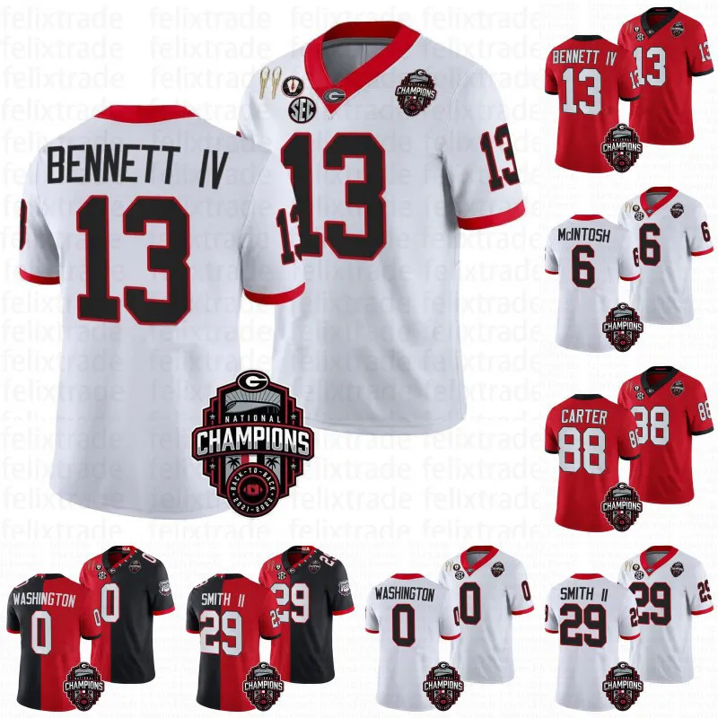 2023 Georgia Bulldogs Champions Jersey Featuring Jalen
