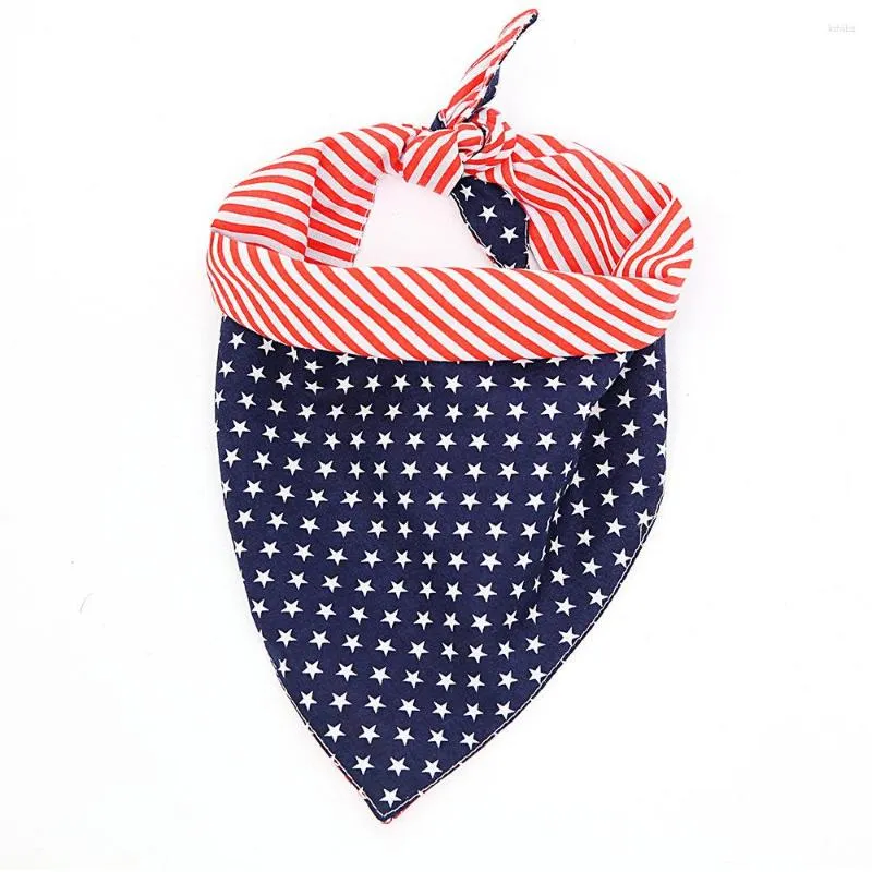 Hondenkleding Katu Pet Amerikaanse vlag Bandana's Accessoires Driehoekige bandage Sjaal Grooming