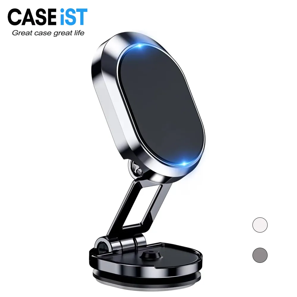 CASEiST 2024 Car Strong Magnetic Phone Holder Flexible 360 Multi-angle Rotation Dashboard Desk Universal Mobile Bracket Universal Magnet Alloy Mount Stand