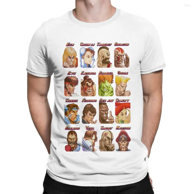 Herren-T-Shirts Street Fighter Select Classic O-Ausschnitt Modal Kurzarm-T-Shirts Geschenkstoff Unisex Kurzärmelige, atmungsaktive Grafik-Tops