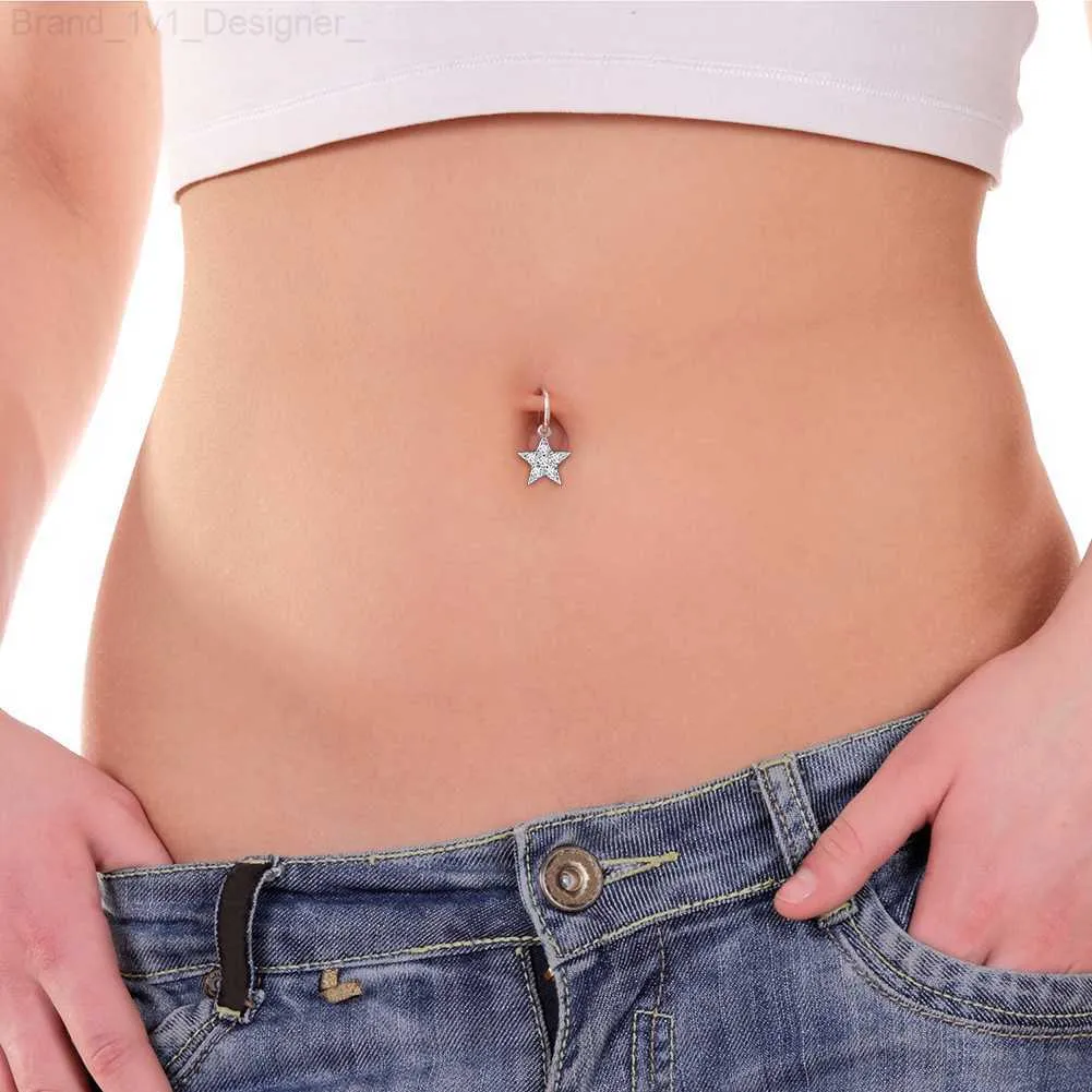 Stylish Clip-on Belly Ring with Opal Bead