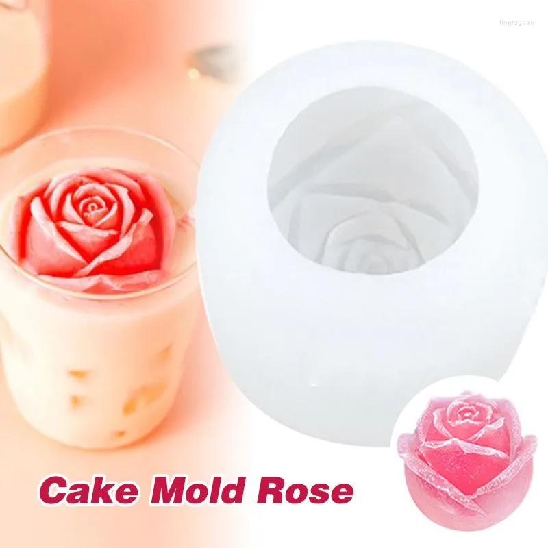 Baking Moulds 1 X Silicone Mould 3D Rose Cake Chocolate Making Mold Reusable Easy To Demould Non-toxic Resin For DIY Craft Projects Decor