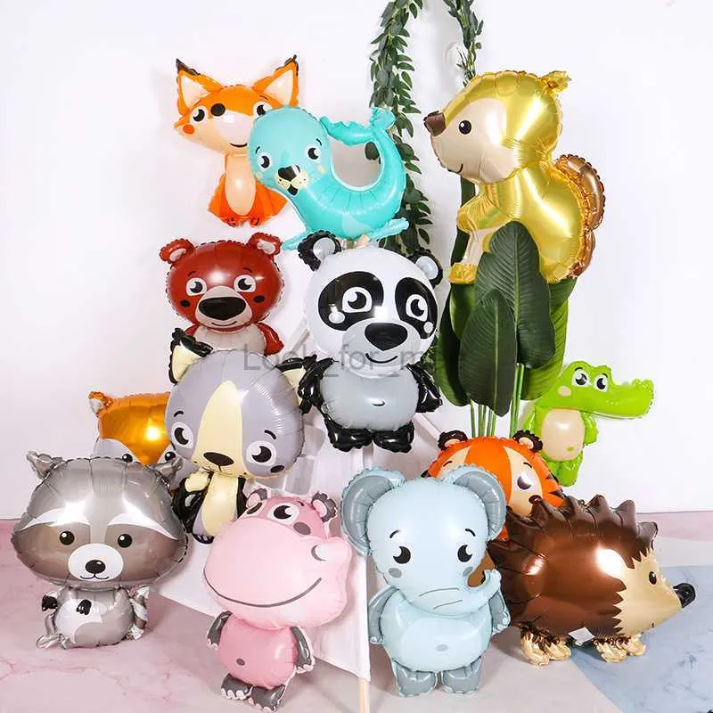 1st Animal Helium Balloon Cute Squirrel Fox Penguin Foil Balloon Baby Shower Happy Birthday Party Decorations Kids Air Balloon HKD230808