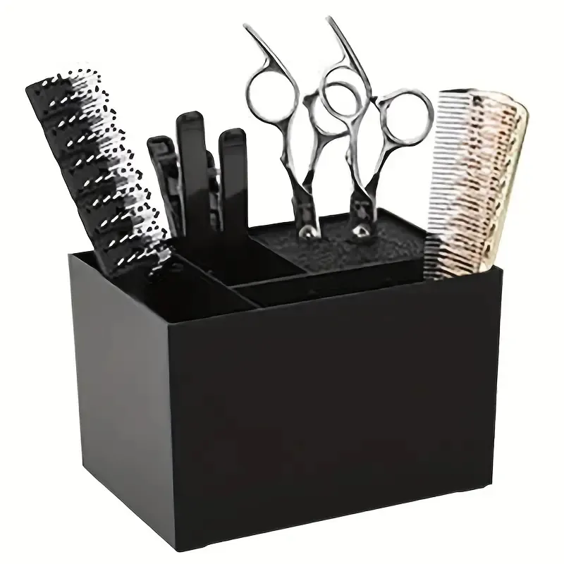 Boîte de rangement pour outils de coiffure à 6 grilles : gardez vos outils de coiffeur organisés facilement accessibles.