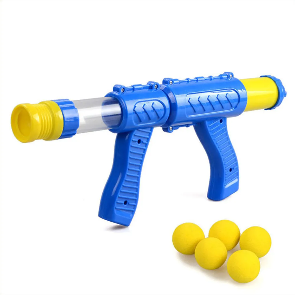 Gun Toys Luftbetriebene Kinder Interaktive aerodynamische Pistole EVA Soft Bullet Air Shoot Gun Desktop Indoor Outdoor Schießspiel für Kinder 230807