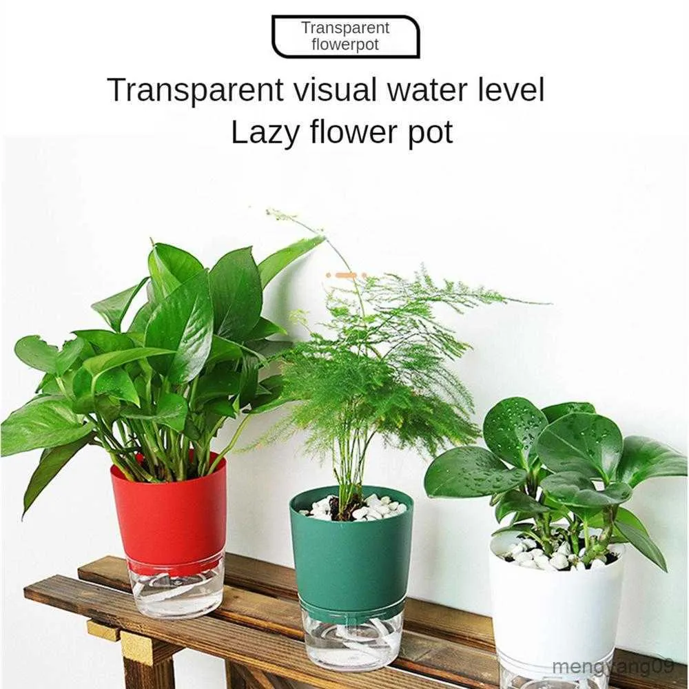 Planters Pots Perlengkapan Taman Penyiraman Otomatis Pot Bunga Dapat Digunakan Kembali R230808