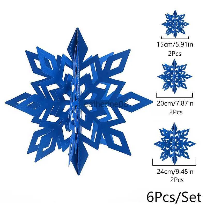 Artificial 3D Snowflakes Paper Garland Banner For Home Christmas