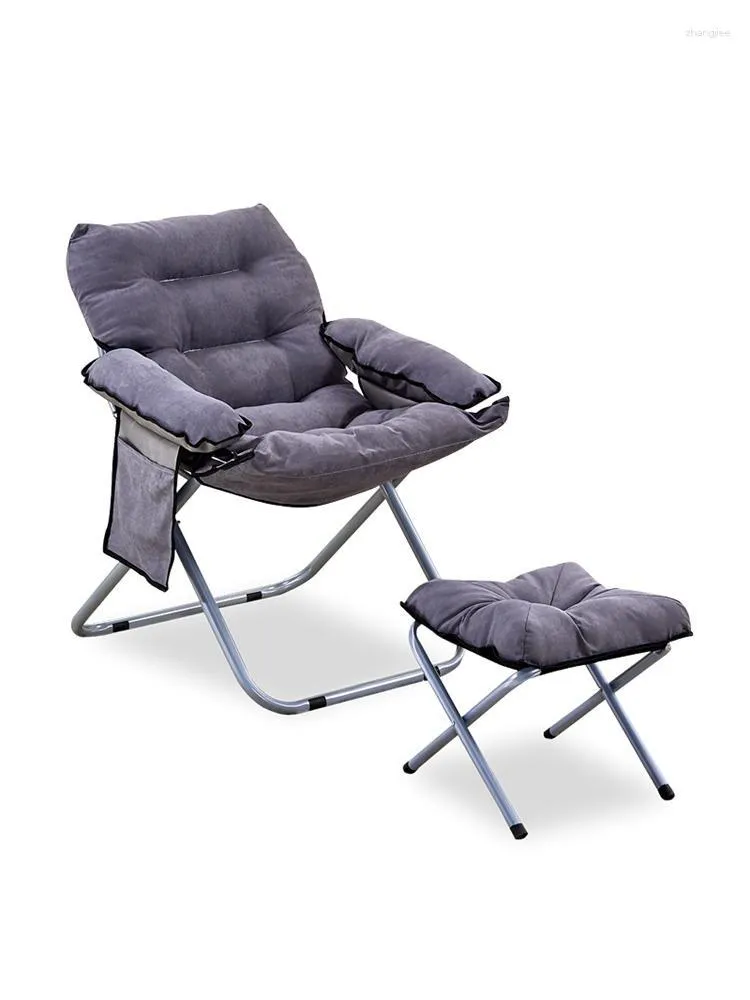 Canapé-lit pliant d'extérieur avec accoudoirs et repose-pieds – Fauteuil inclinable confortable pour le camping et la détente