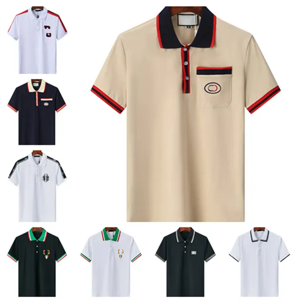 サマーファッションメンズポロシャツアルファベットプリント短袖高品質のブランドカップルコットンカジュアルTシャツの色とサイズM-3XL-HSC