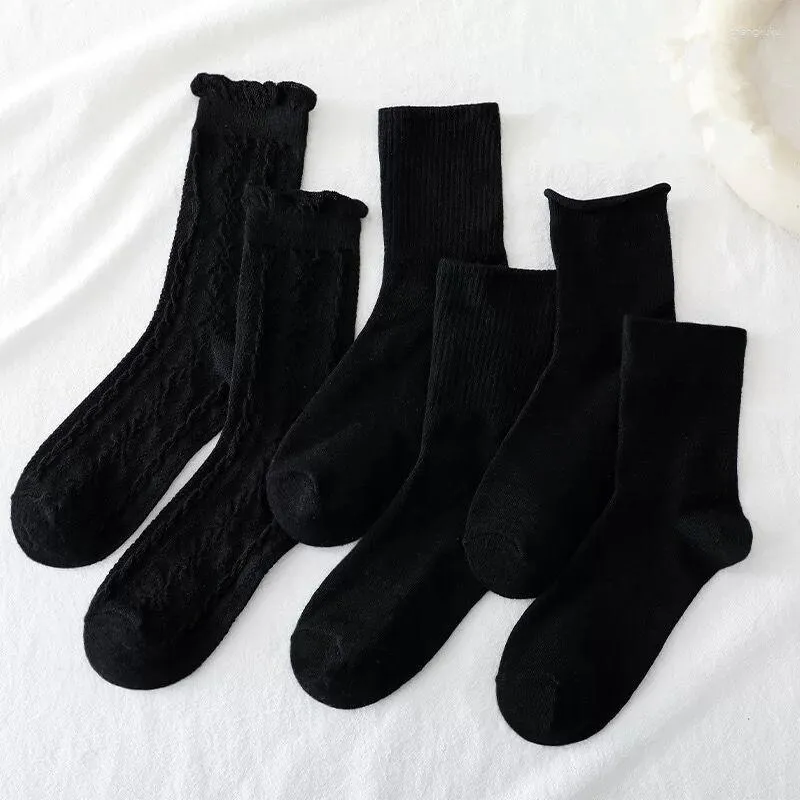 Kadın Çorap 1 Çifti Zarif Moda Siyah Sevimli Lolita Kolej Tarzı Elbise Cosplay Deri Ayakkabı Leydi Öğrenci Okul Kızları