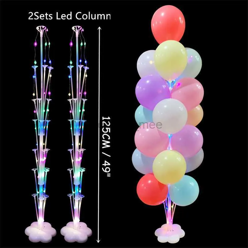 1/2Set Balloon Stand Column Balloon Holder Stick Clip Glue Dot Adult Kids Birthday Party Supplies Wedding Decoration Baby Shower HKD230808