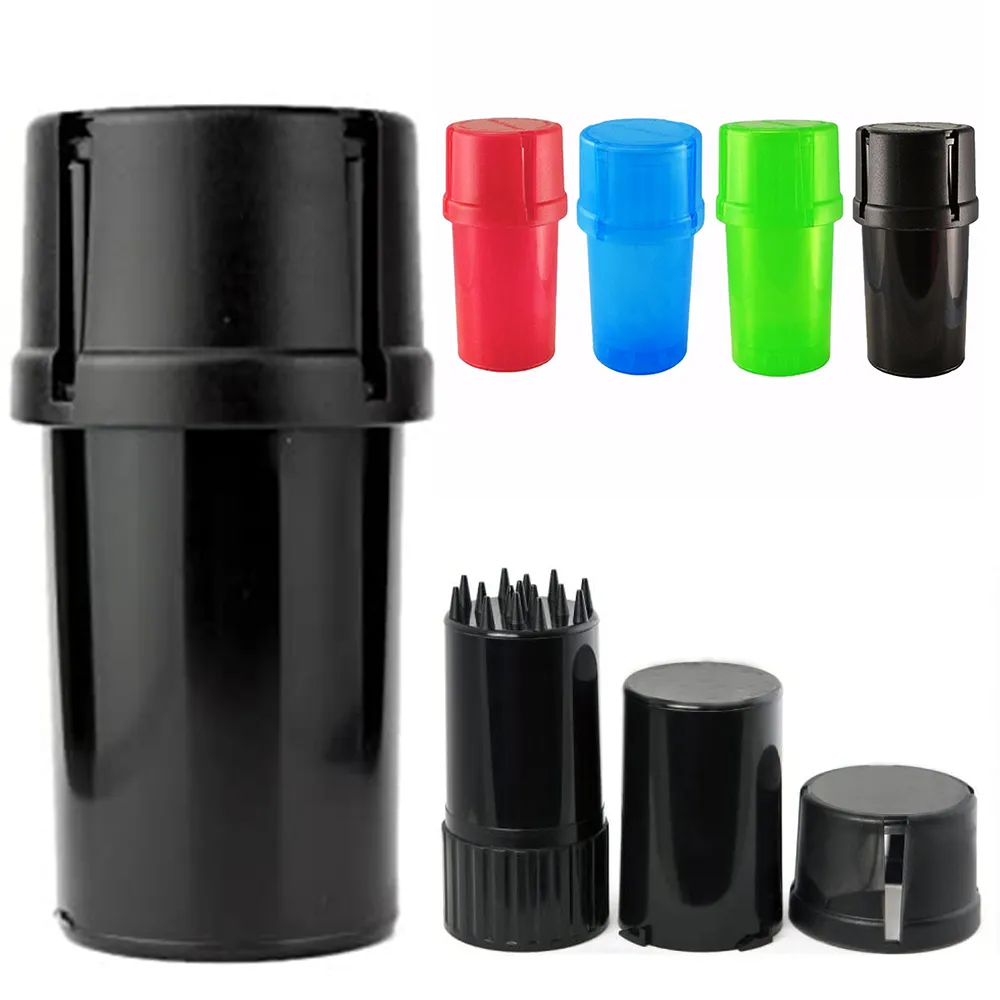 Set Of 20 Multicolor Plastic Tobacco Grinders 40mm Herb Crusher With