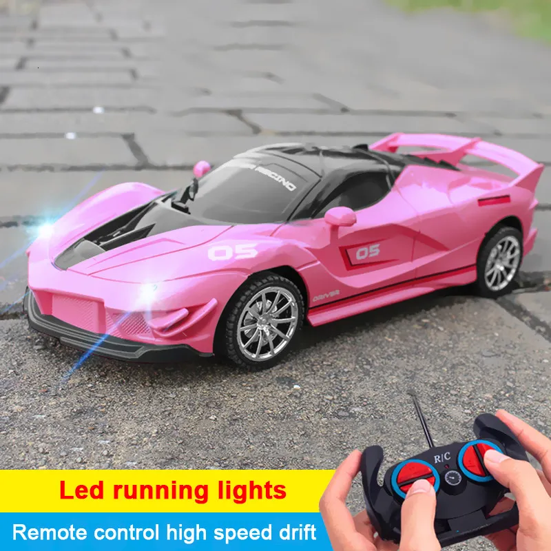 ElectricRC Car RC Toy 24G Radio Remote Control Highspeed Led Light Sports Stunt Drift Racing Toys For Boys Children Gifts 230808