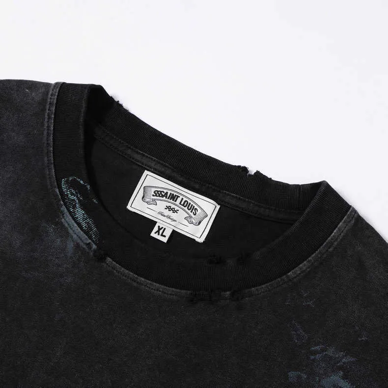 Mens T Shirts 23SS Japanese Style Saint Michael Vintage Loose