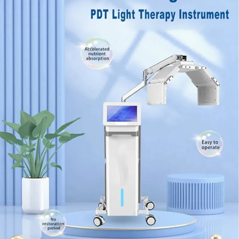 Professional Most High Technology Seven Colors Far Infrared Led Phototherapy Equipment Skin Tightening Acne Treatment Wrinkle Remover Beauty Machine