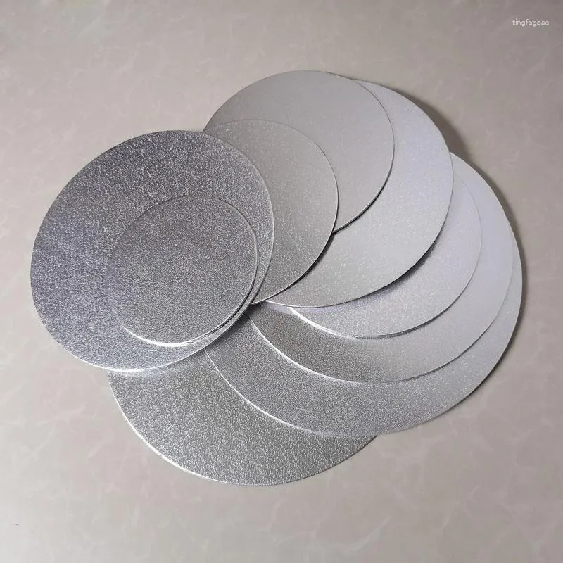 Bakeware Tools Style Double Side Aluminum Foil Cake Tray Round Boards Wedding Birthday Supplies Paper Pad Baking Mat Cakecup Cardboard