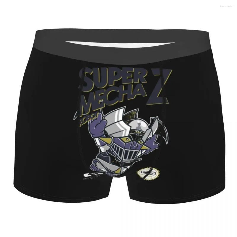 Underpants Men Boxer Shorts Panties Mazinger Z Soft Underwear Robot Male Funny S-XXL